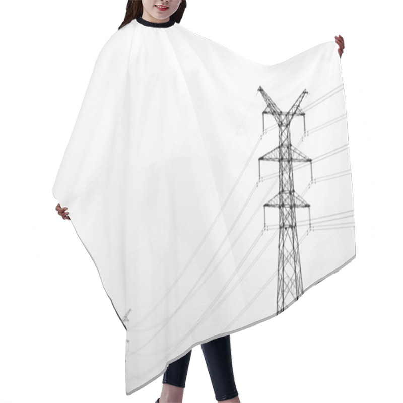 Personality  Electricity Pylon Hair Cutting Cape