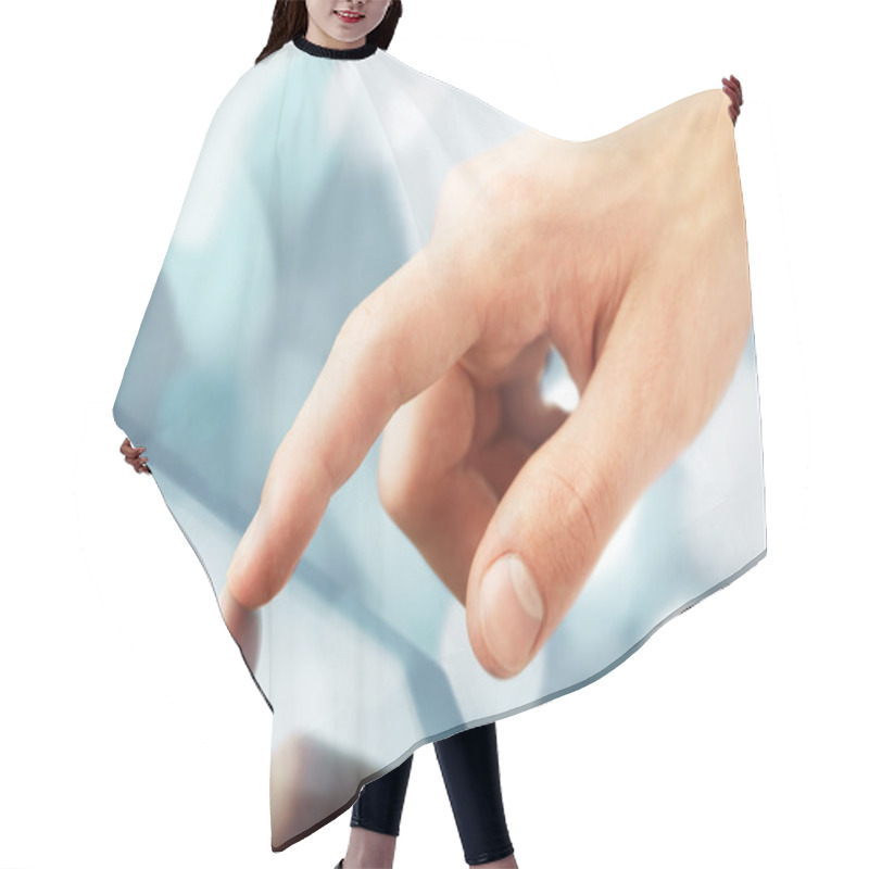 Personality  Hand Touching Tablet Hair Cutting Cape