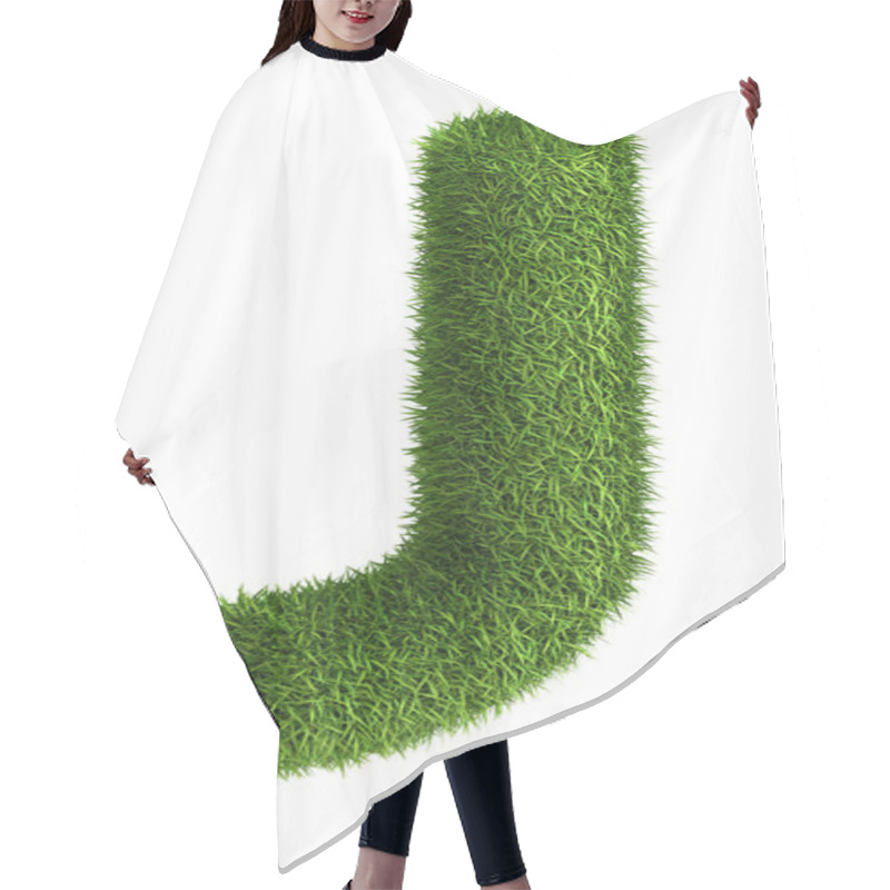 Personality  Natural Grass Letter J Hair Cutting Cape