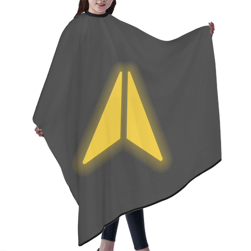 Personality  Arrow Yellow Glowing Neon Icon Hair Cutting Cape