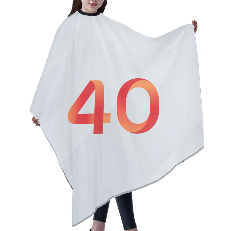 Personality  40 Number Logo Icon Hair Cutting Cape