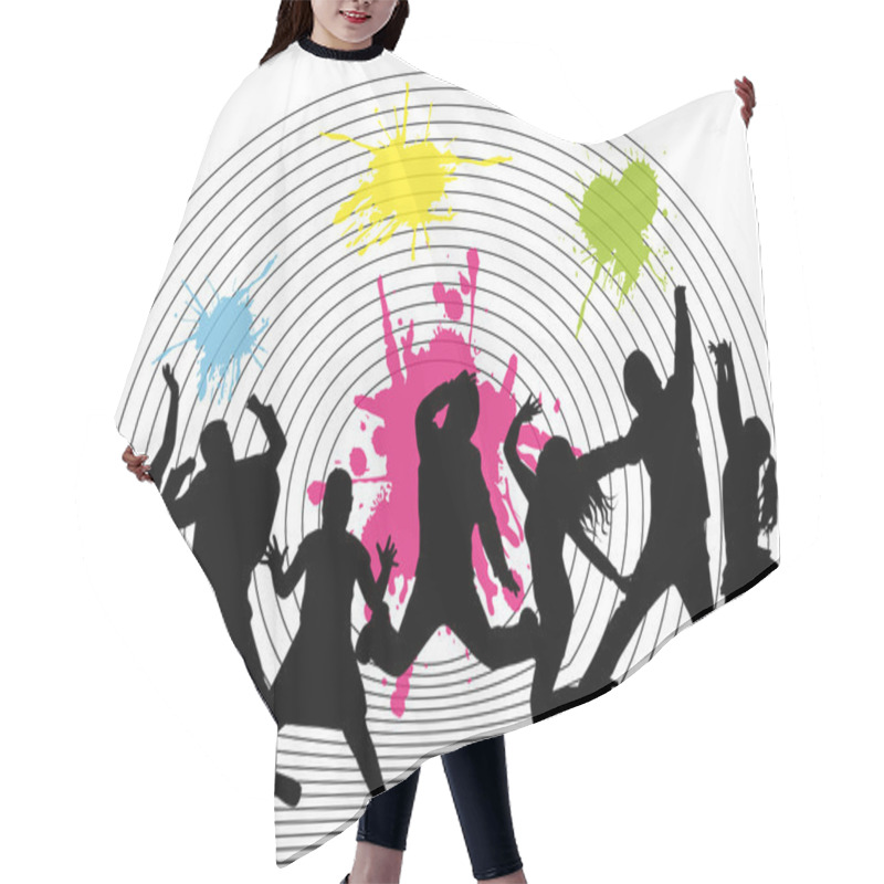 Personality  Dancing Silhouettes Hair Cutting Cape