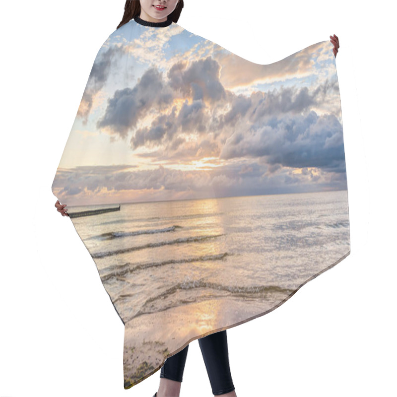 Personality  Sunrise At The Beach Hair Cutting Cape