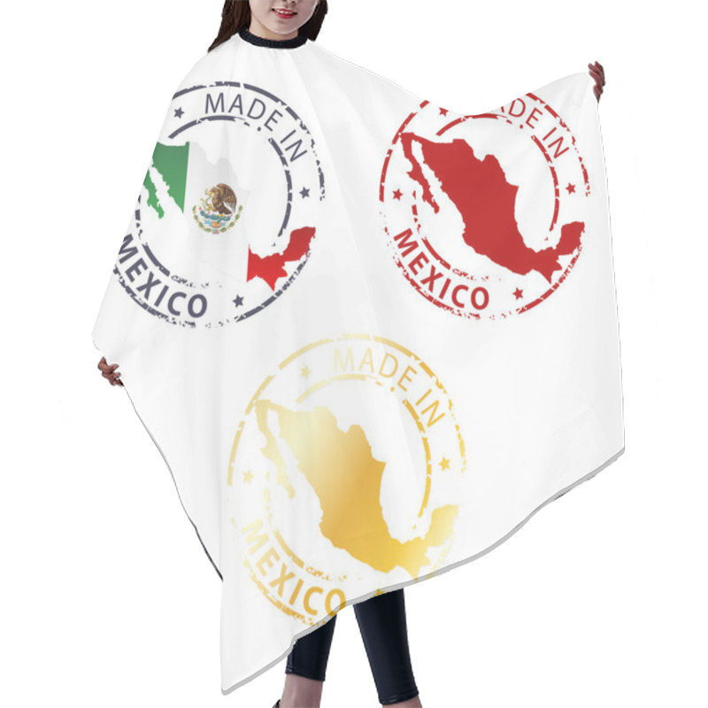 Personality  Made In Mexico Stamp - Ground Authentic Stamp With Country Map Hair Cutting Cape