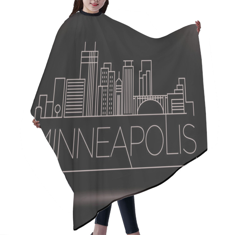 Personality  Minneapolis Linear City Skyline  Hair Cutting Cape