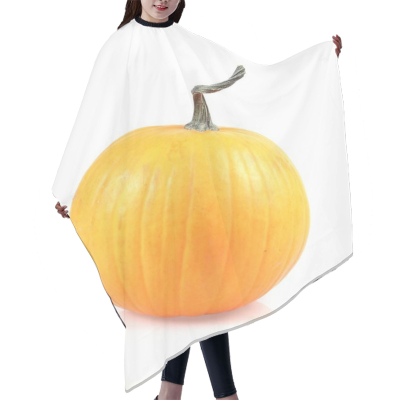 Personality  Pumpkin On White Background Hair Cutting Cape