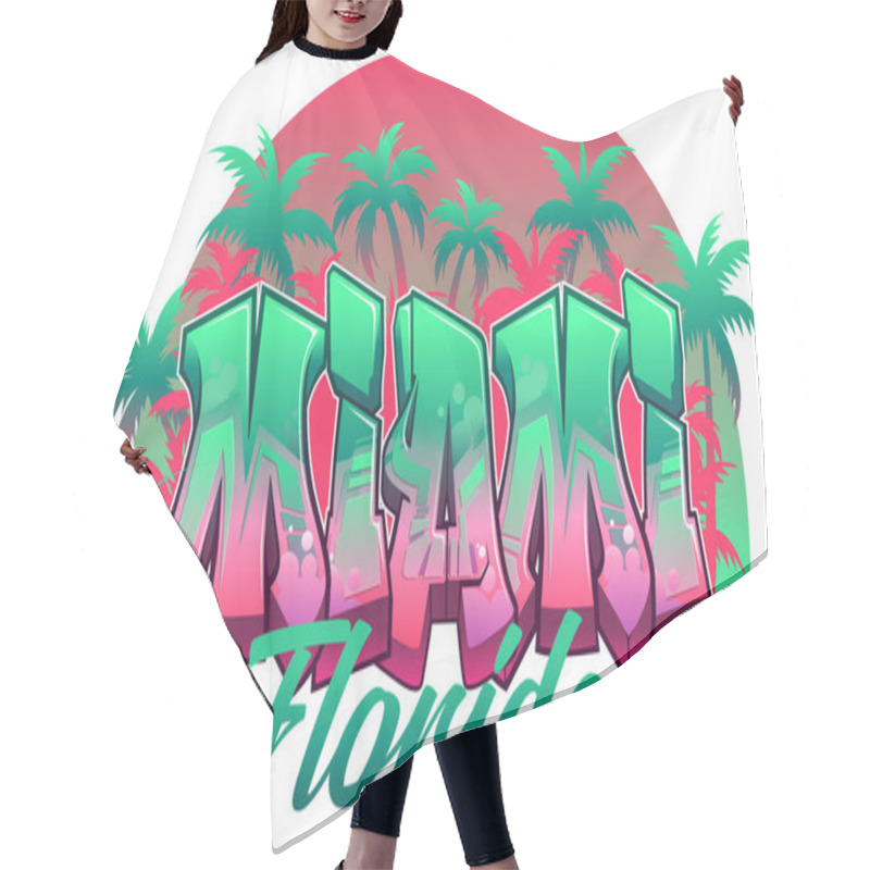 Personality  A Cool Genuine Wildstyle Graffiti Design - Miami Hair Cutting Cape