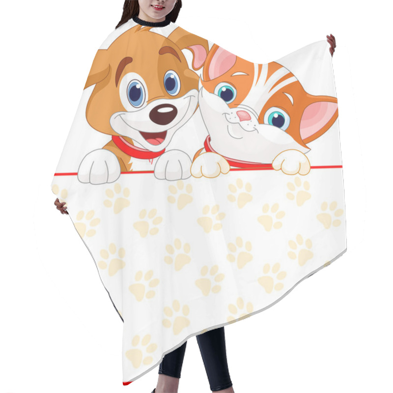 Personality  Cat And Dog Sign Hair Cutting Cape