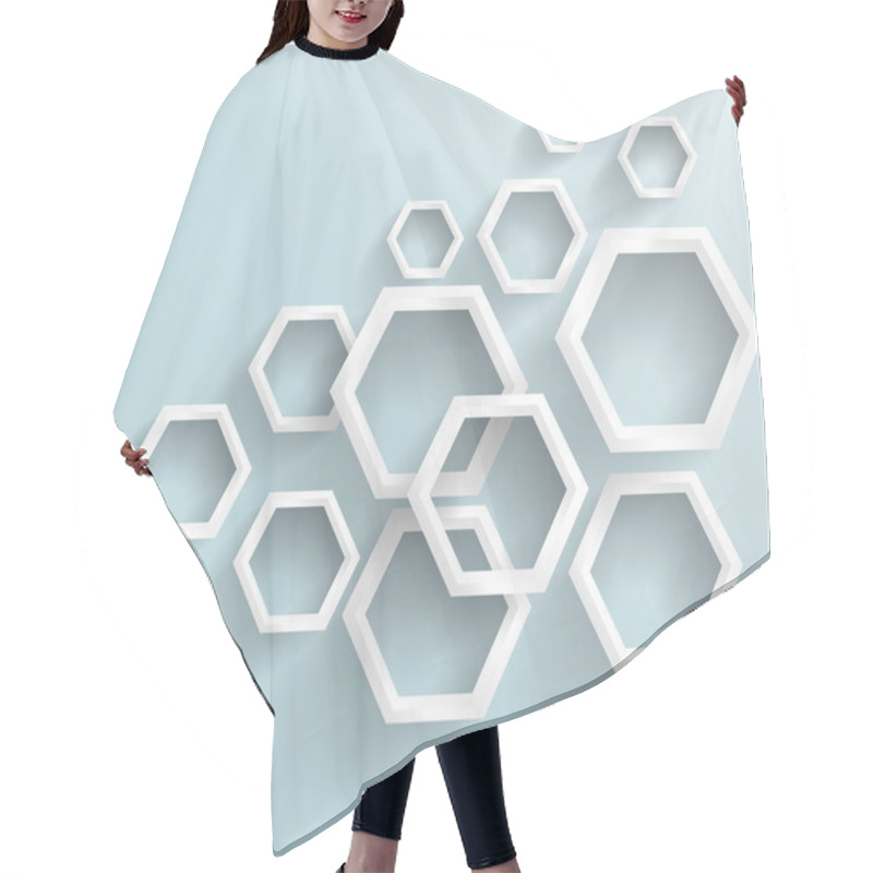 Personality  Vector Abstract Background Hexagon. Hair Cutting Cape