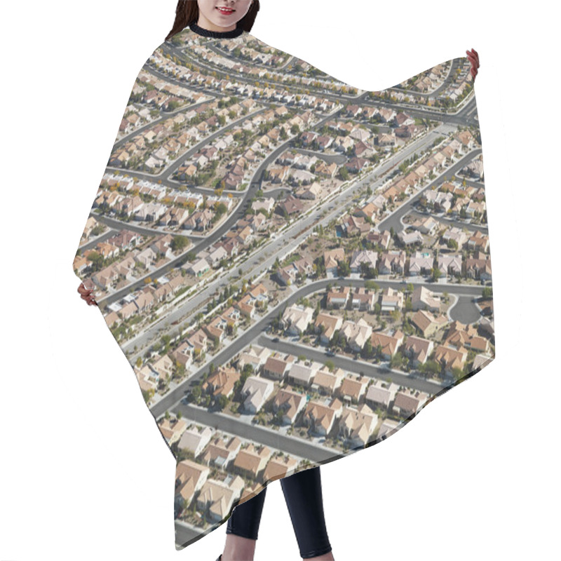 Personality  Urban Housing Sprawl. Hair Cutting Cape