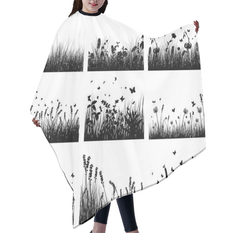 Personality  Meadow Silhouettes Hair Cutting Cape