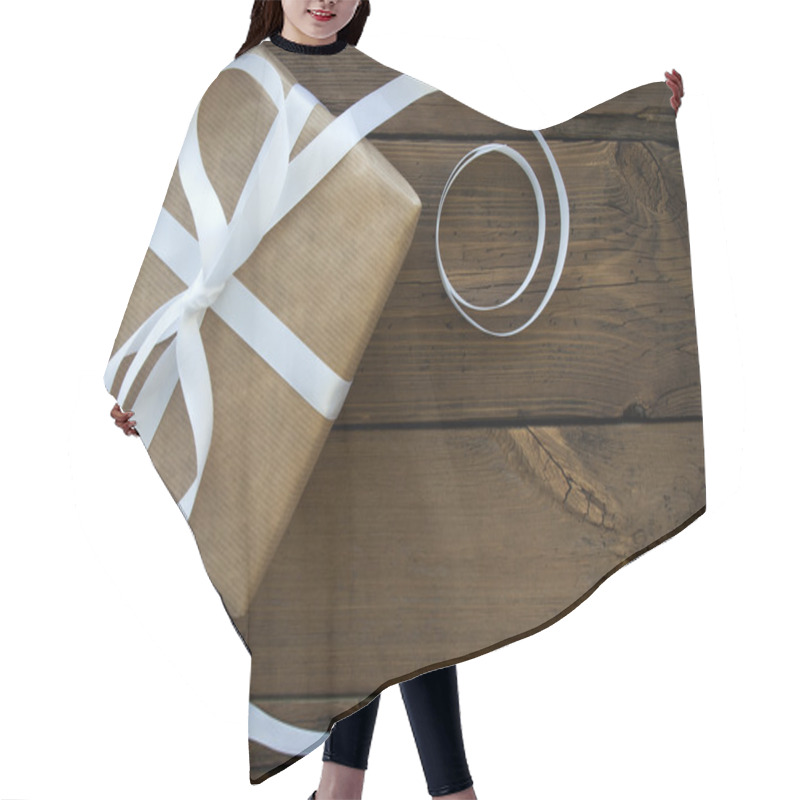 Personality  Gift With White Ribbon Hair Cutting Cape