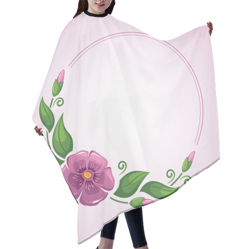 Personality  Flower Frame In Vector Hair Cutting Cape