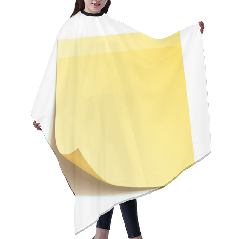 Personality  Yellow Stick Note Hair Cutting Cape