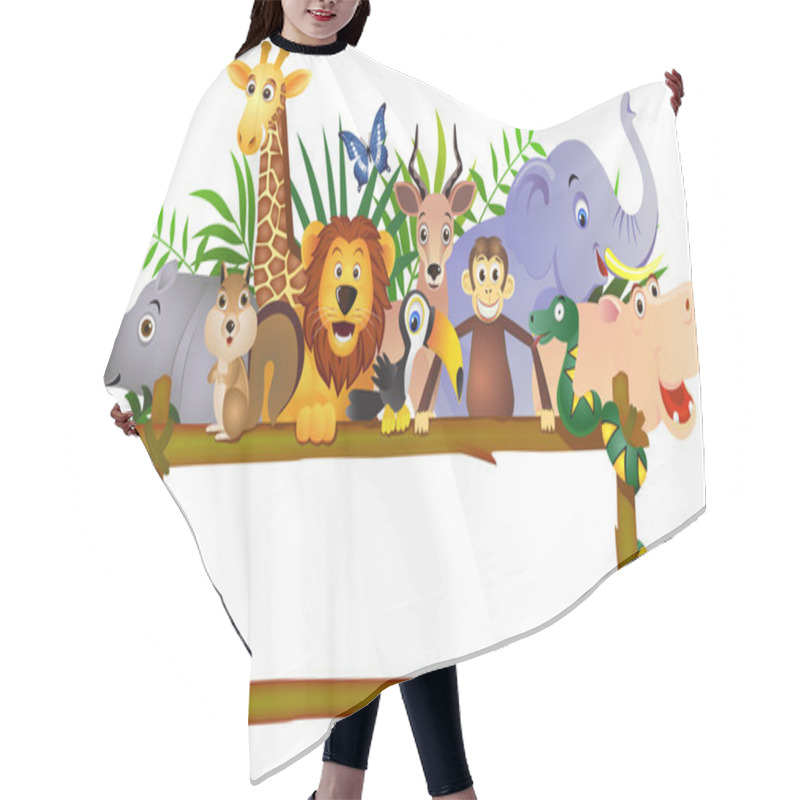 Personality  Wild Animal Cartoon Hair Cutting Cape