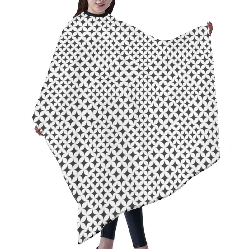 Personality  Seamless Monochrome Abstract Geometrical Star Pattern Background Hair Cutting Cape