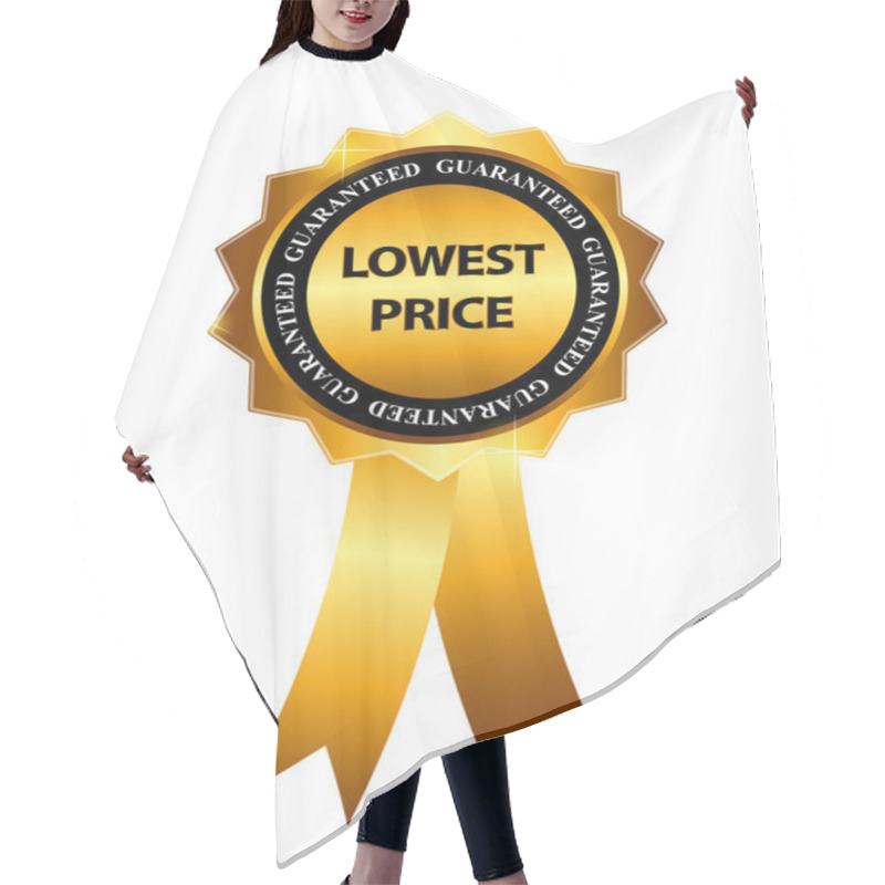 Personality  Lowest Price Guarantee Gold Label Sign Template Hair Cutting Cape