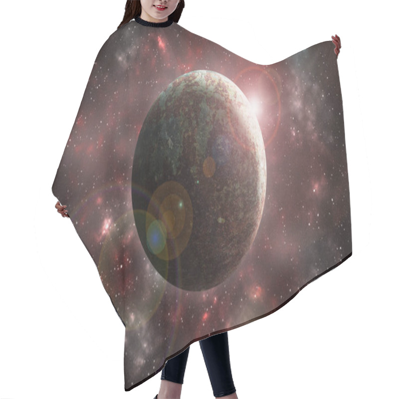 Personality  Unknown Planet From Outer Space. Space Nebula. Cosmic Cluster Of Stars Hair Cutting Cape