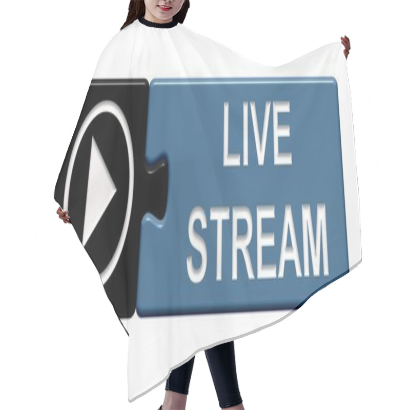 Personality  Puzzle Buttton: Live Stream Hair Cutting Cape