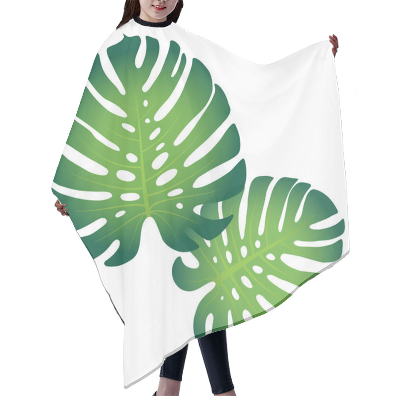 Personality  Monstera Leaves Hair Cutting Cape