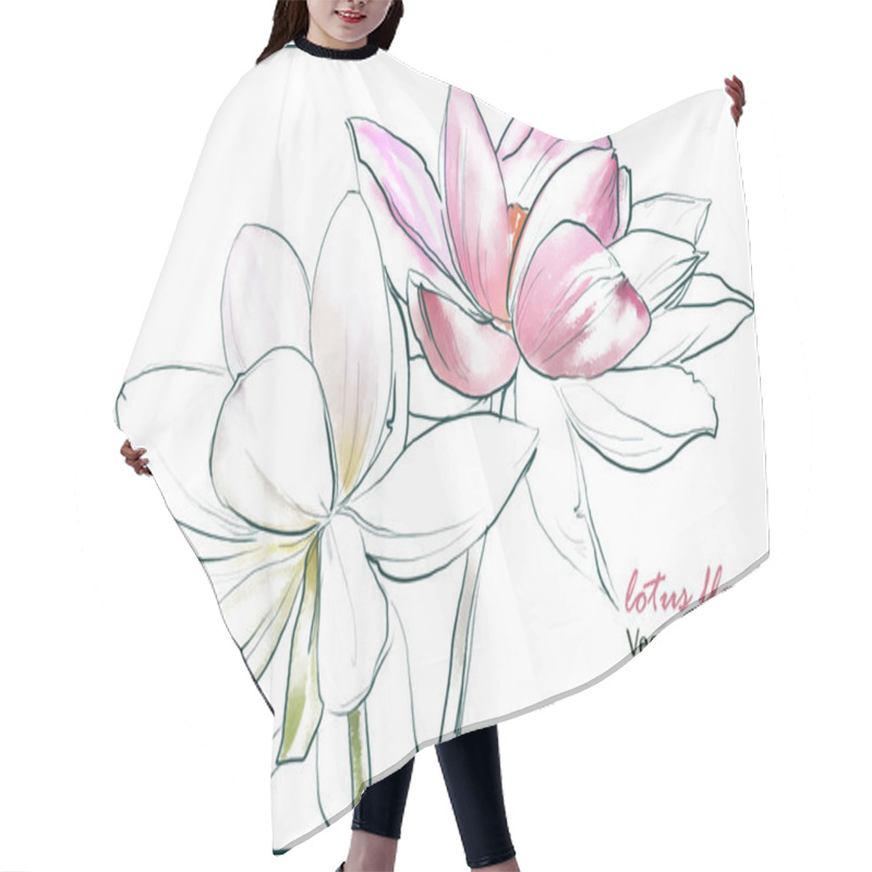 Personality  Lotus Flower Hair Cutting Cape