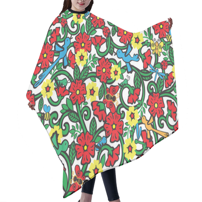 Personality  Texture With Fantasy Flower Hair Cutting Cape