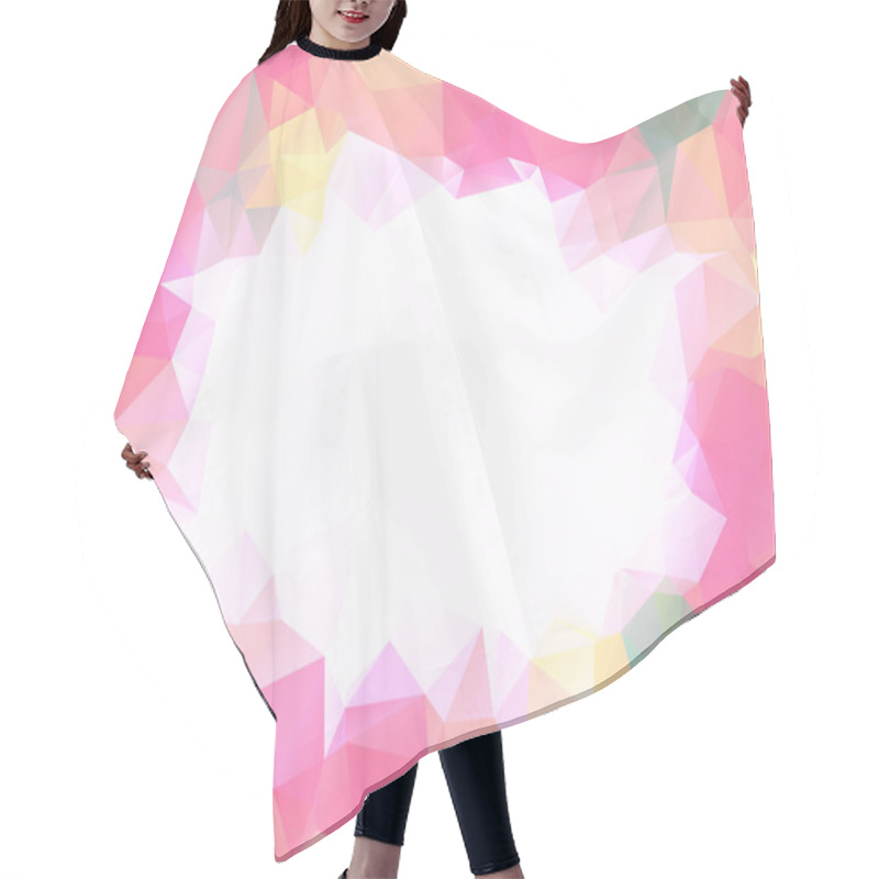 Personality  Neutral Pink Polygon Background Or Vector Frame Hair Cutting Cape