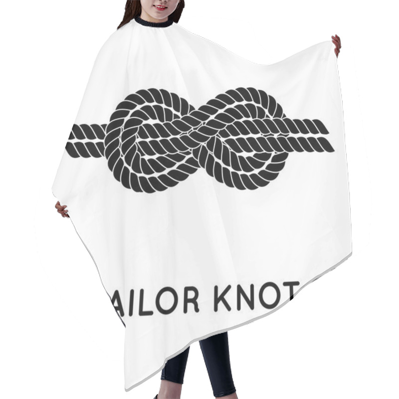 Personality  Sailor Rope Knot Hair Cutting Cape