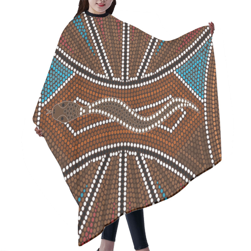 Personality  A Illustration Based On Aboriginal Style Of Dot Painting Depicti Hair Cutting Cape