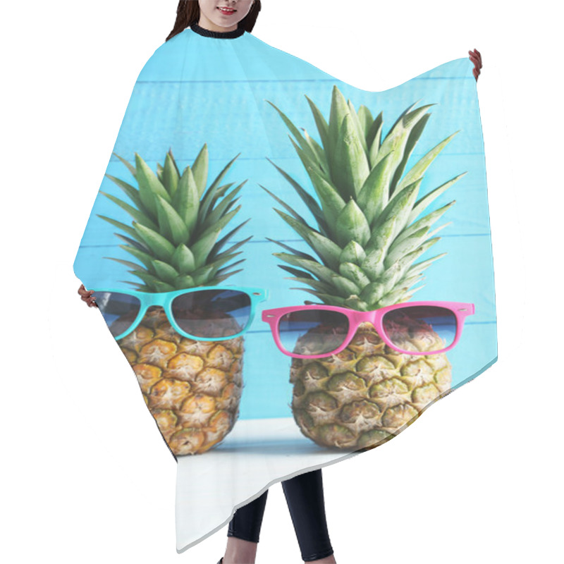 Personality  Ripe Pineapples With Sunglasses  Hair Cutting Cape