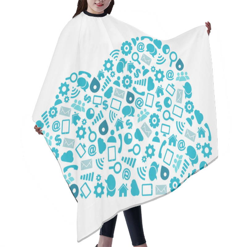 Personality  Cloud Computing Service Concept Hair Cutting Cape