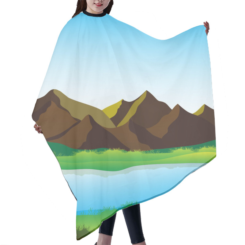 Personality  Mountain Landscape Hair Cutting Cape