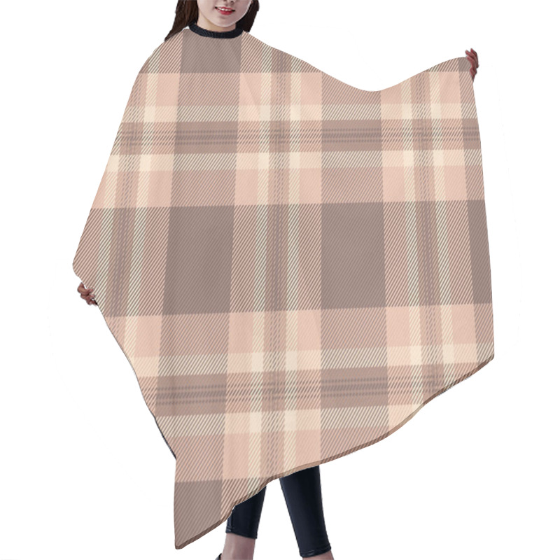 Personality  Elegant Neutral Plaid Pattern. Subtle Beige And Brown Tones Create A Sophisticated Texture Perfect For Fashion, Home Decor, Or Website Backgrounds. Versatile Design For Various Applications. Hair Cutting Cape