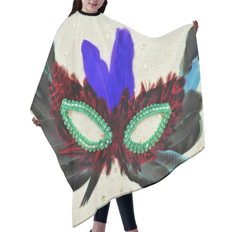 Personality  Carnival Mask Hair Cutting Cape