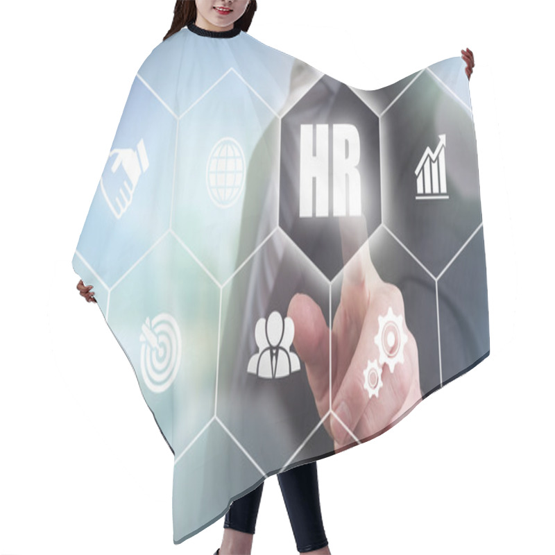 Personality  Human Resources Concept Button Hair Cutting Cape