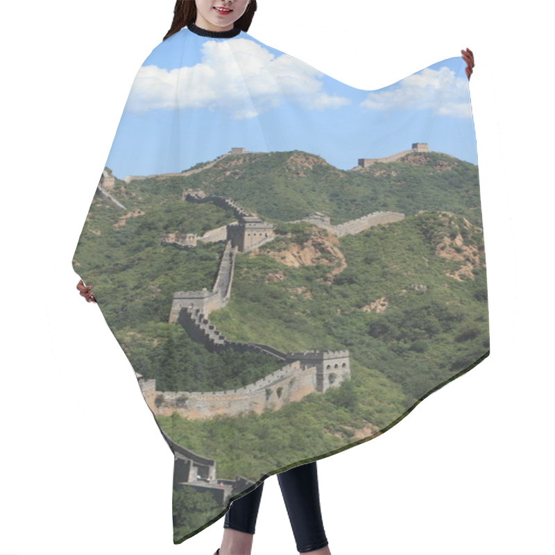 Personality  The Great Wall Of China Close To Jinshanling Hair Cutting Cape