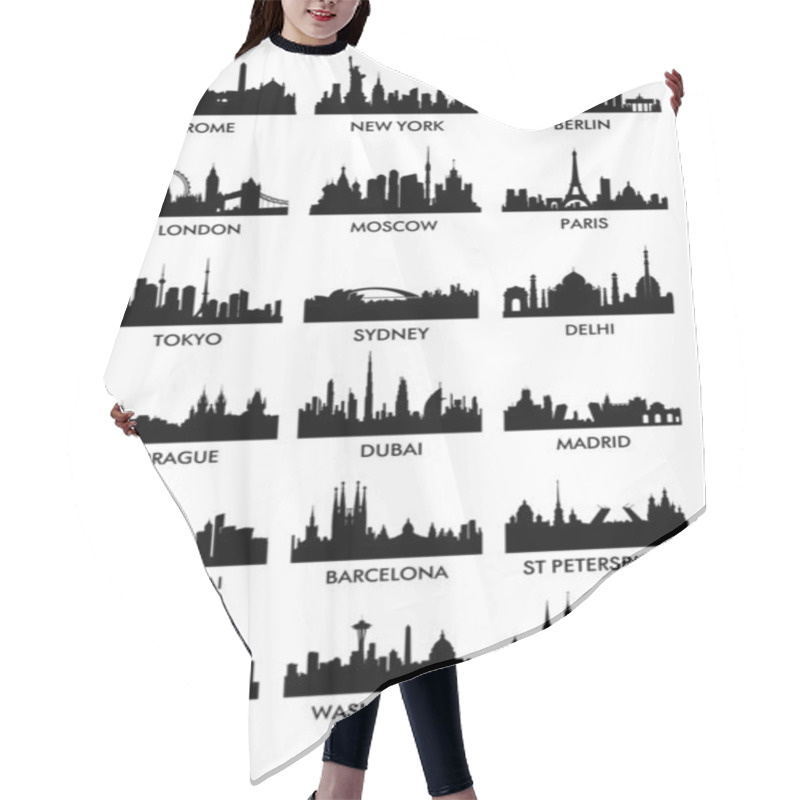 Personality  Top City Silhouette Hair Cutting Cape