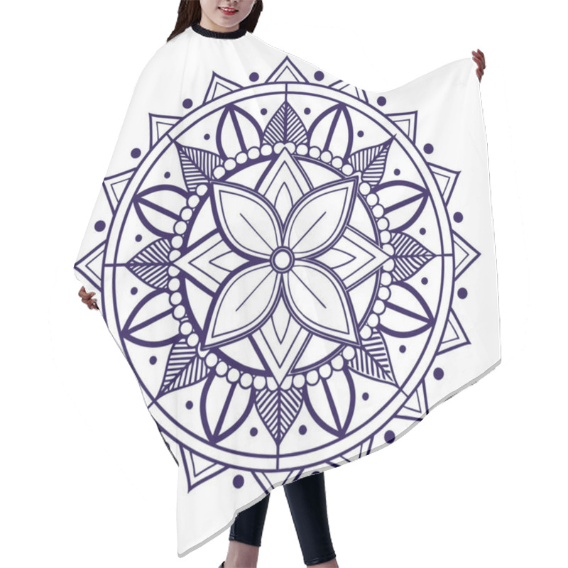 Personality   The Spiritual Significance Of Mandalas In Culture. Ornamental Round Lace Ornament Hair Cutting Cape