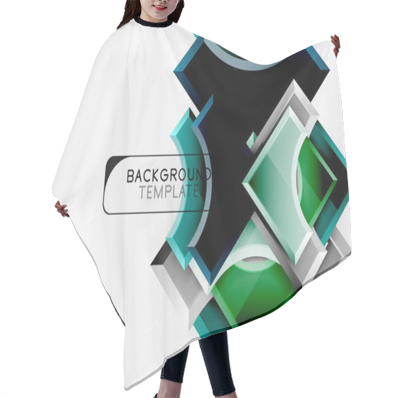 Personality  Geometric Shapes Abstract Background Hair Cutting Cape