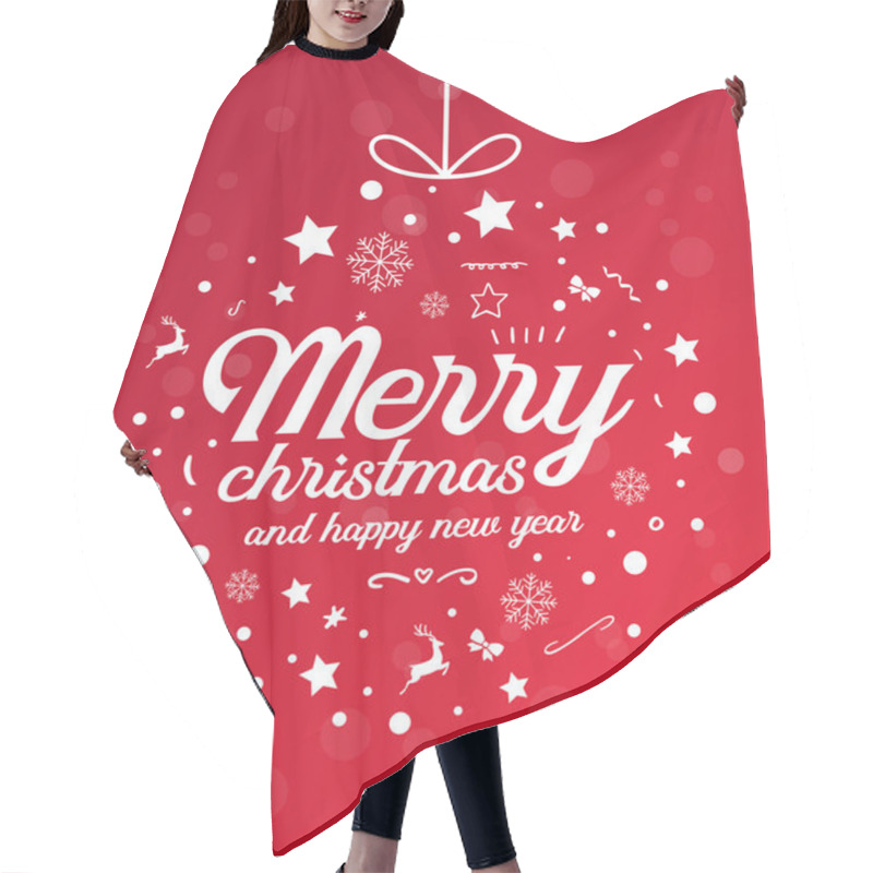 Personality  Yeni Yil Ve Mutlu Yillar 2024 2025 Tebrik Karti. Translation: Merry Christmas And Happy New Year 2024 2025 Greeting Card. Hair Cutting Cape