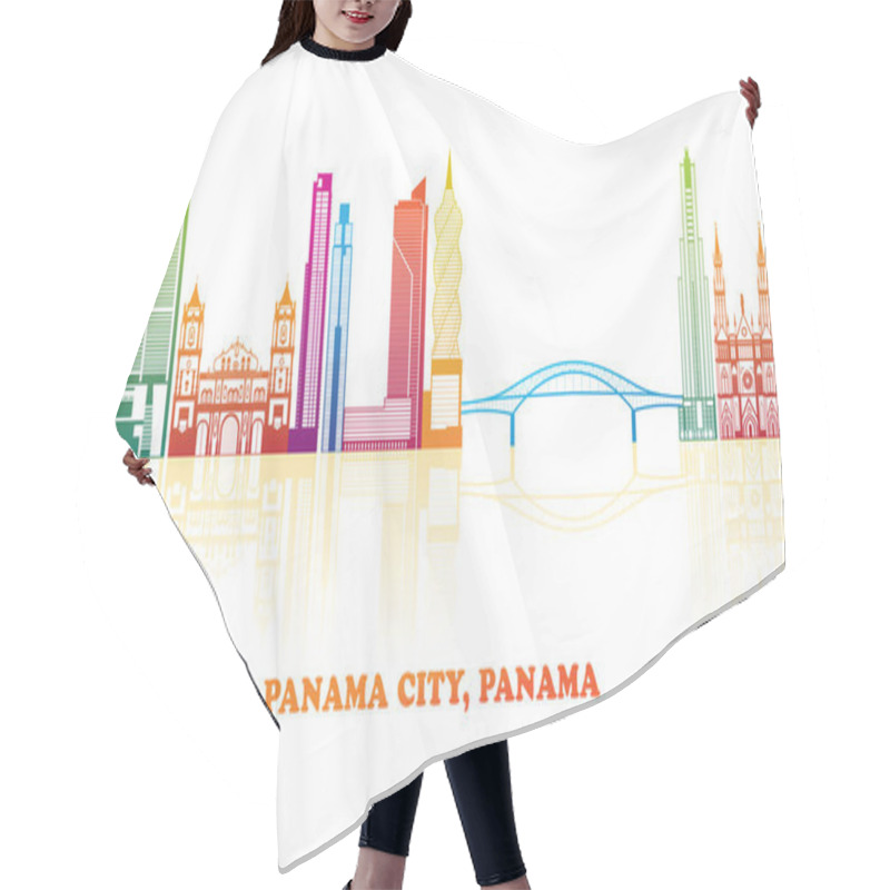 Personality  Colourfull Skyline Panorama Of Panama City, Panama - Vector Illustration Hair Cutting Cape