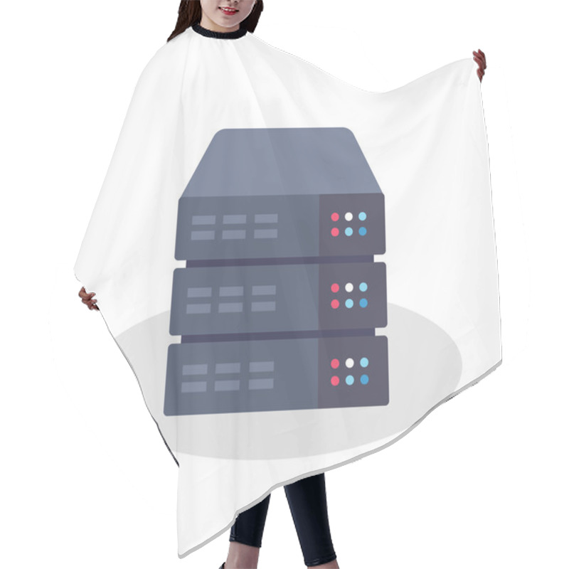 Personality  Server Rack Icon Hair Cutting Cape