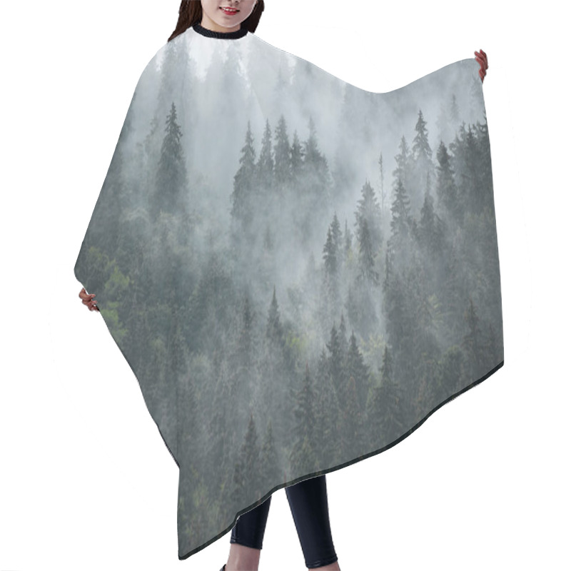 Personality  Misty Mountain Landscape Hair Cutting Cape