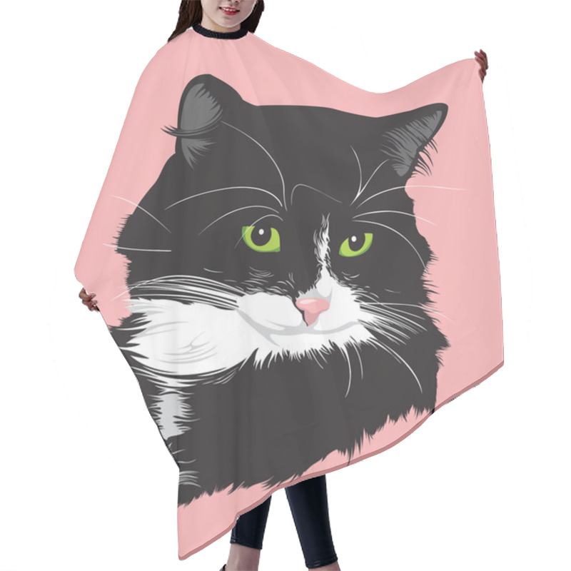 Personality  Black Cat1 Hair Cutting Cape