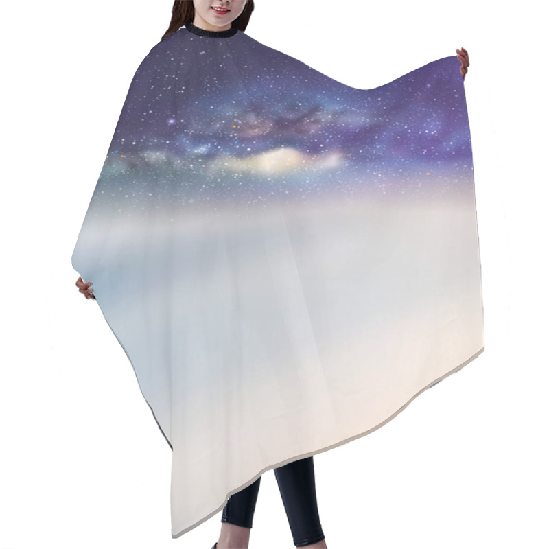 Personality  Clouds And Starry Sky. Natural Background With Fog Waves And Milky Way Hair Cutting Cape