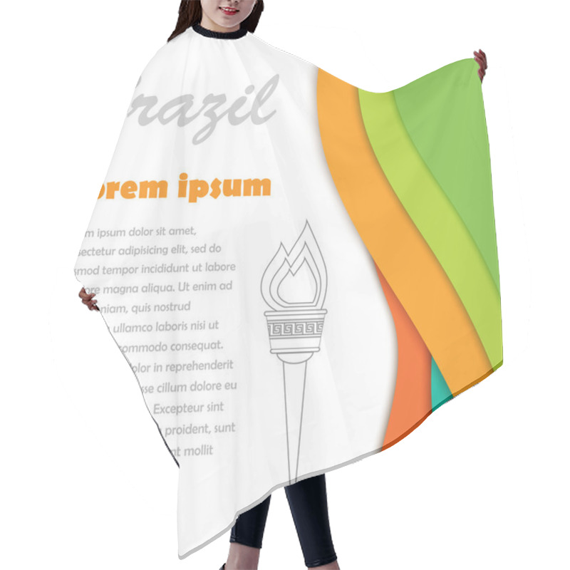 Personality  Rio Olympics Brochures With Abstract Background. Hair Cutting Cape