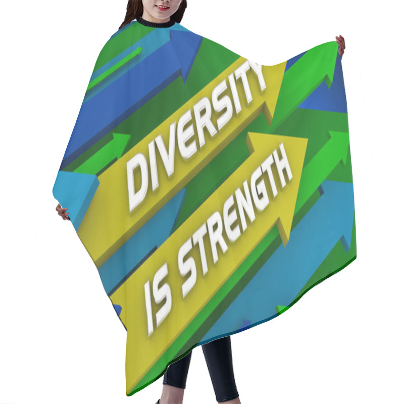 Personality  Diversity Is Strength Arrows Diverse Group 3d Illustration Hair Cutting Cape