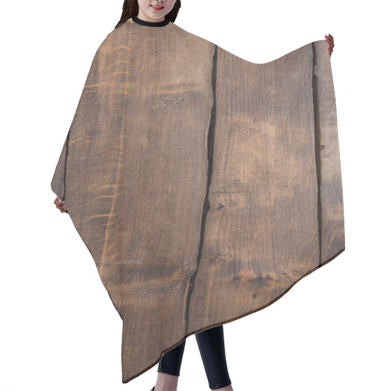 Personality  Brown Wooden Background   Hair Cutting Cape