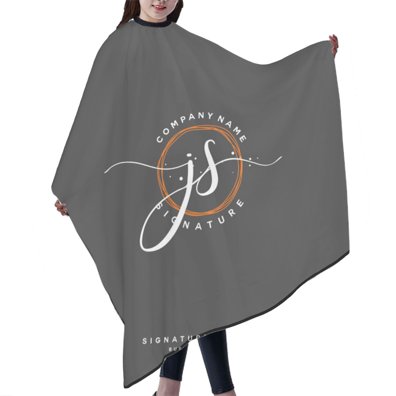 Personality  J S JS Initial Letter Handwriting And Signature Logo. A Concept Handwriting Initial Logo With Template Element. Hair Cutting Cape