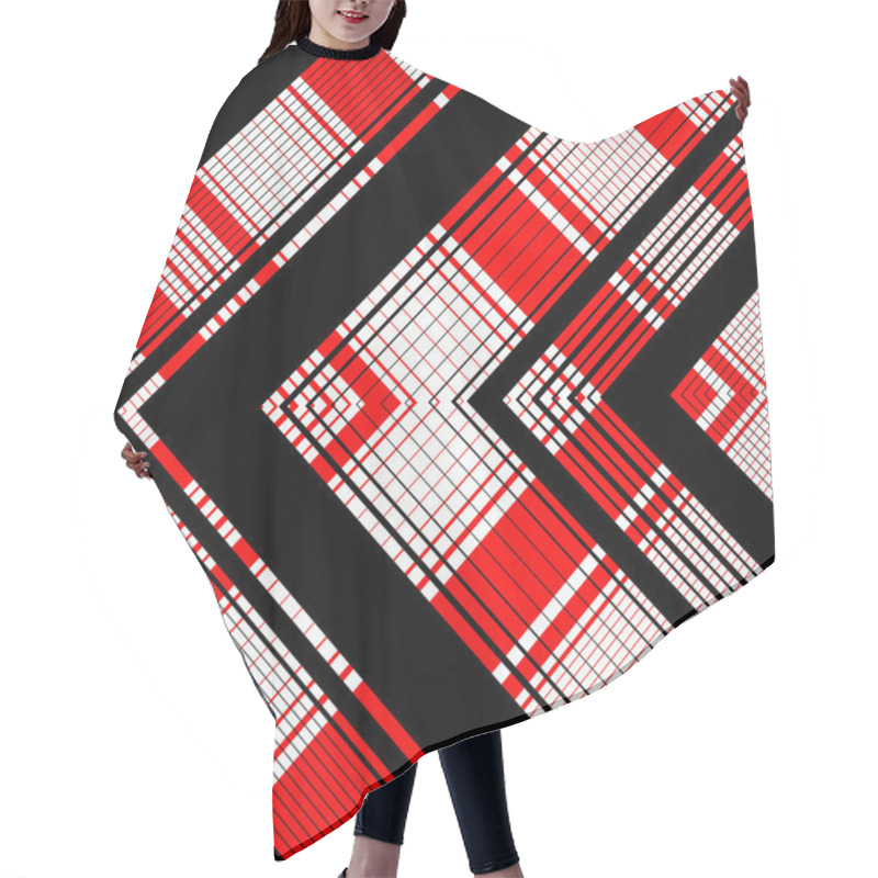 Personality  Seamless Tartan Pattern Hair Cutting Cape